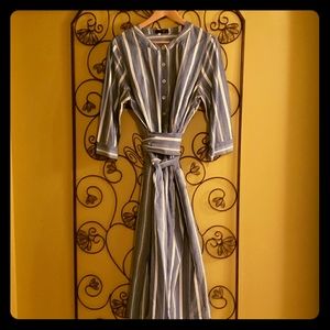 Eshakti  Women Summer Cotton Dress belt attached w/Zipper on side Size 1X(16W)